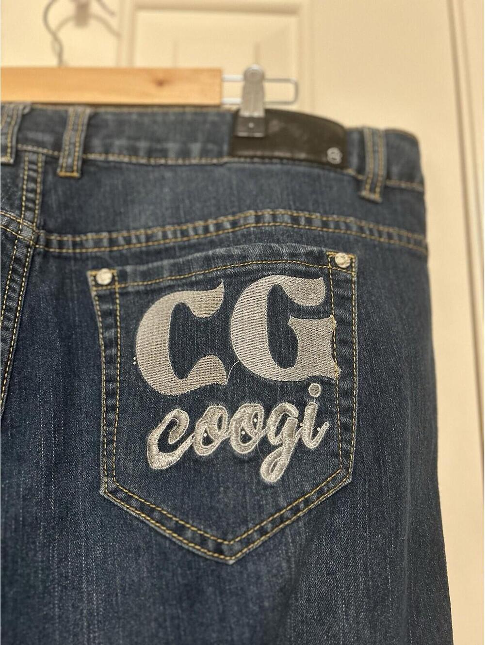 Coogi Skinny Jeans Womens Plus Size 22 Dark Wash Denim CG Back Pocket